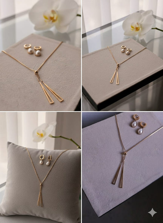 Chain set with pearl earring.